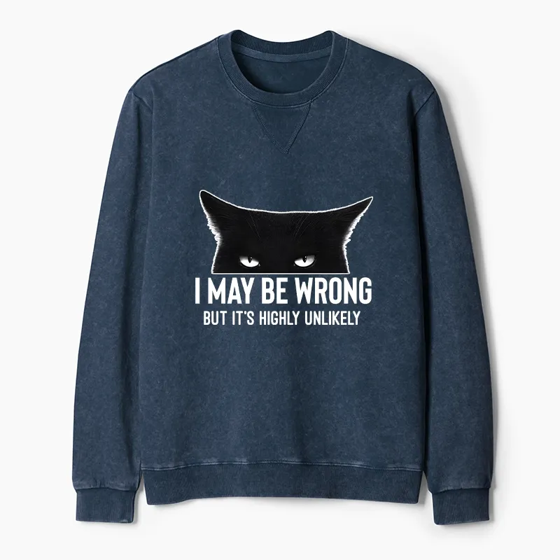 Tokyo-Tiger Cat Can Do No Wrong Washed Terry Sweatshirt