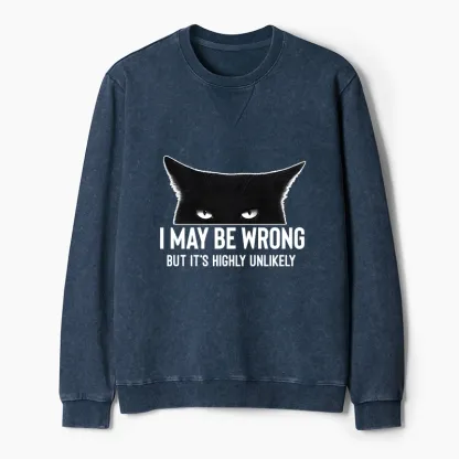 Tokyo-Tiger Cat Can Do No Wrong Washed Terry Sweatshirt