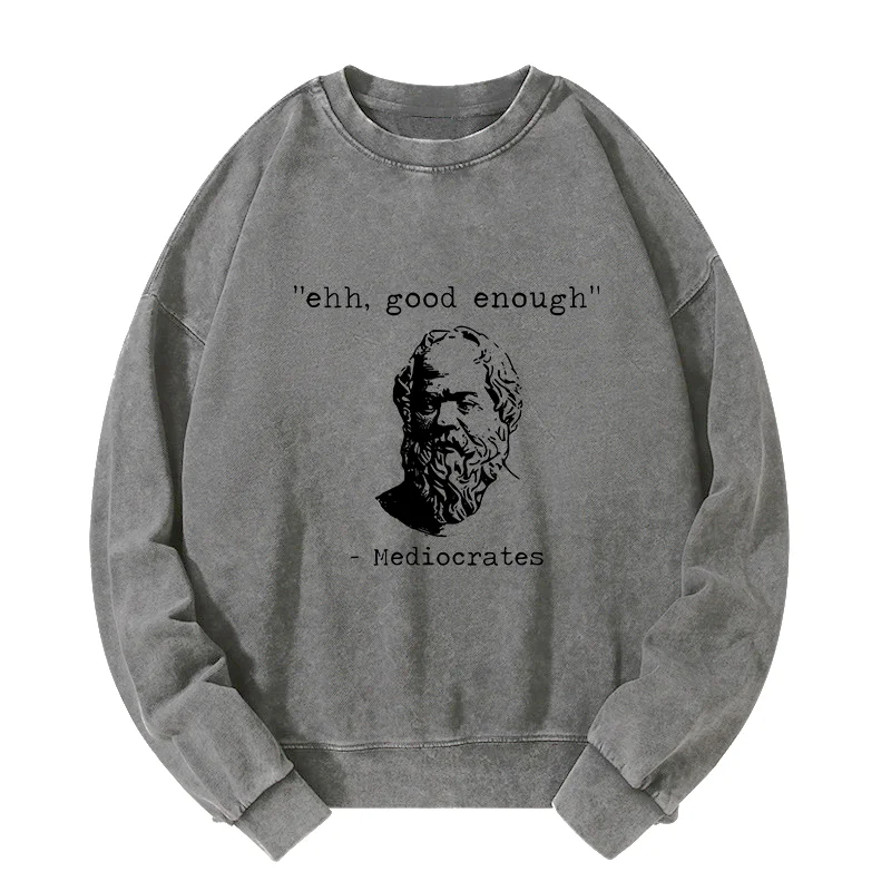Tokyo-Tiger Mediocrates Meme Washed Sweatshirt