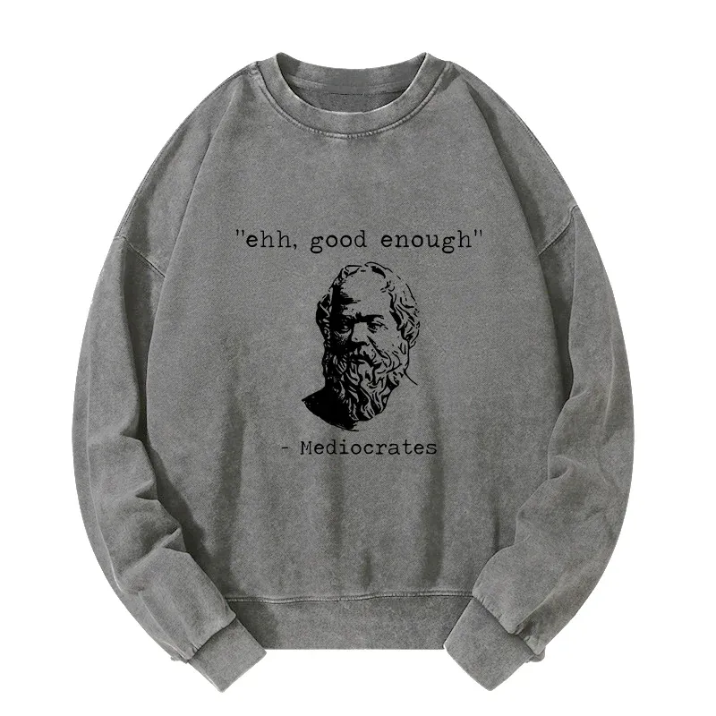 Tokyo-Tiger Mediocrates Meme Washed Sweatshirt