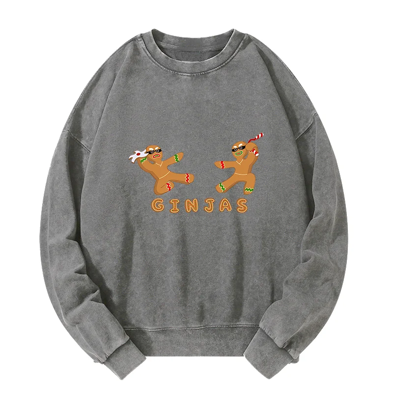 Tokyo-Tiger Gingerbread Ninja Washed Sweatshirt