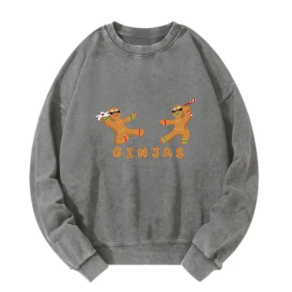 Tokyo-Tiger Gingerbread Ninja Washed Sweatshirt