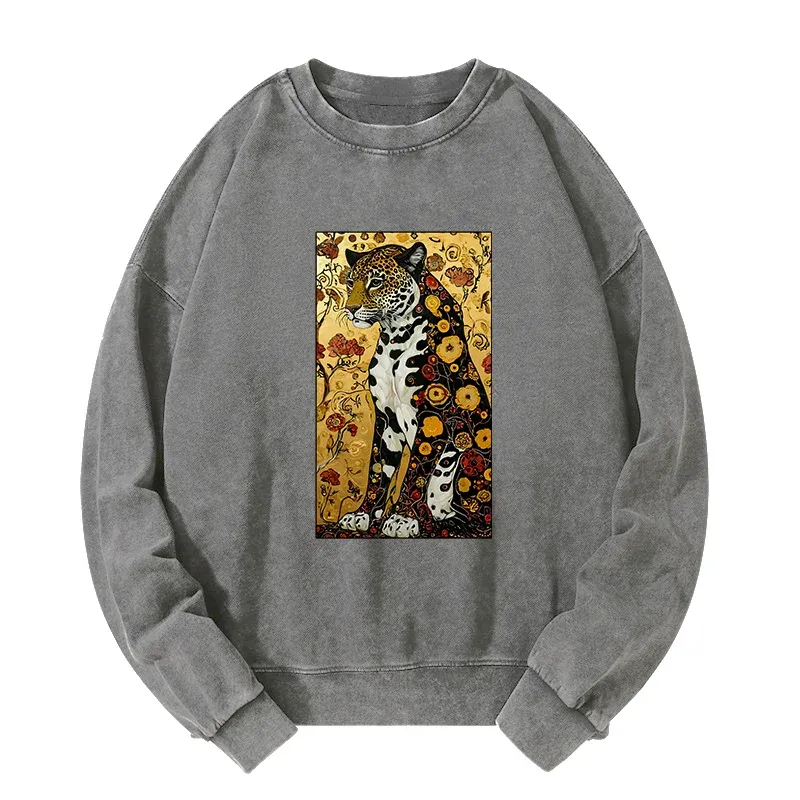 Tokyo-Tiger Magnificent Leopard Washed Sweatshirt