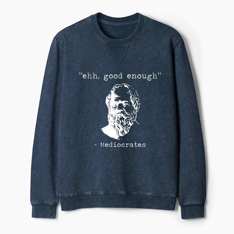 Tokyo-Tiger Mediocrates Meme Washed Terry Sweatshirt