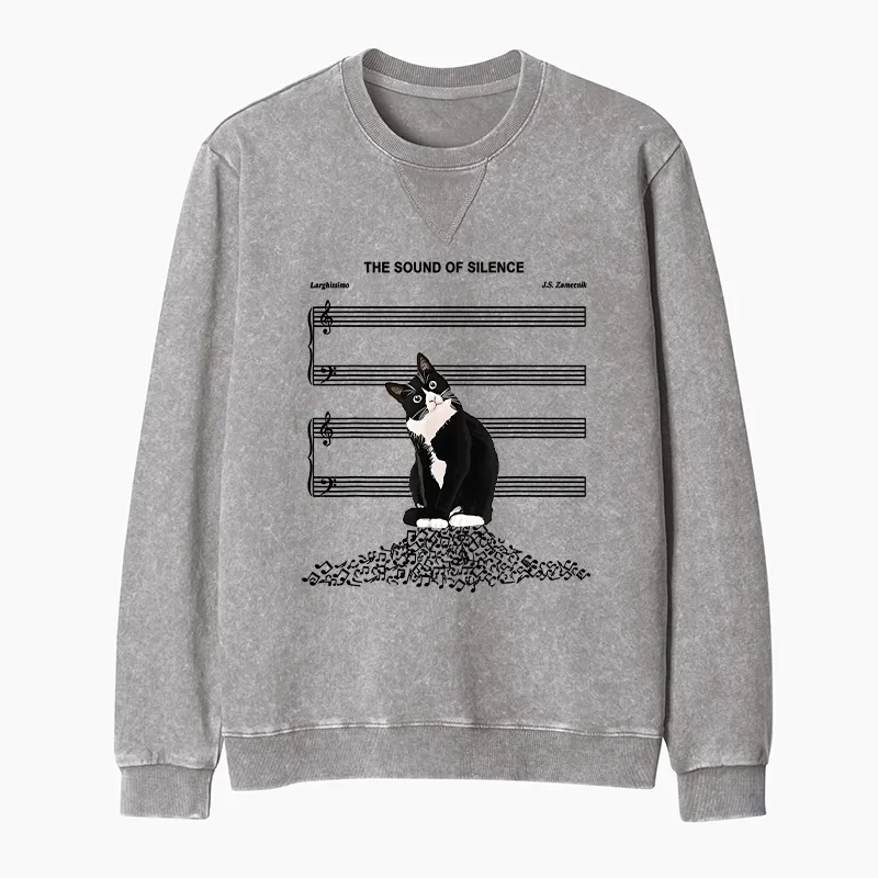 Tokyo-Tiger The Sound Of Silence Washed Terry Sweatshirt