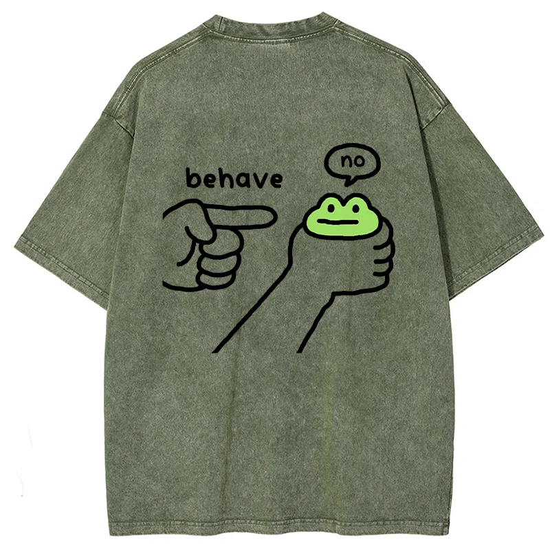 Tokyo-Tiger Dishonest Frog Back Washed T-Shirt