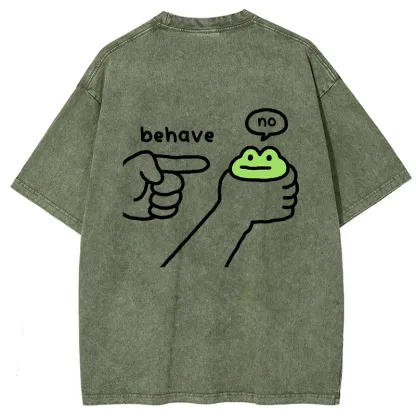 Tokyo-Tiger Dishonest Frog Back Washed T-Shirt