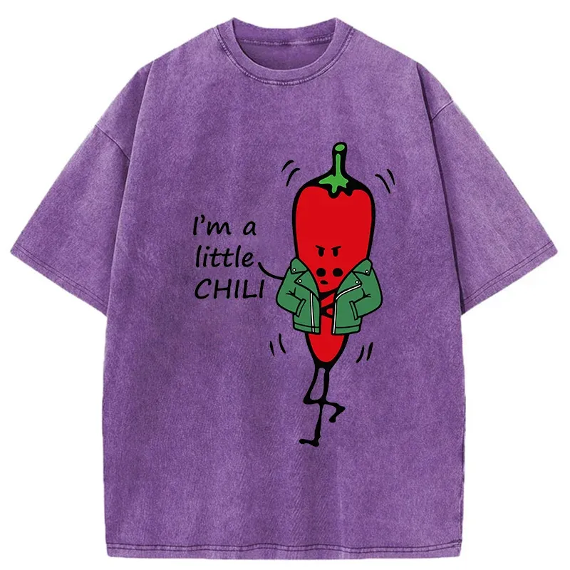 Tokyo-Tiger Little Chili Funny Washed T-Shirt
