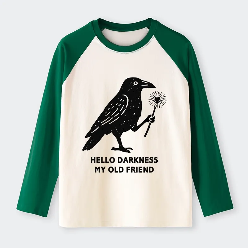 Tokyo-Tiger My Old Friend The Crow Raglan Long Sleeve T-shirt