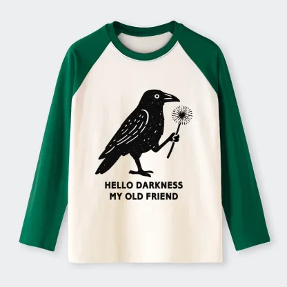 Tokyo-Tiger My Old Friend The Crow Raglan Long Sleeve T-shirt