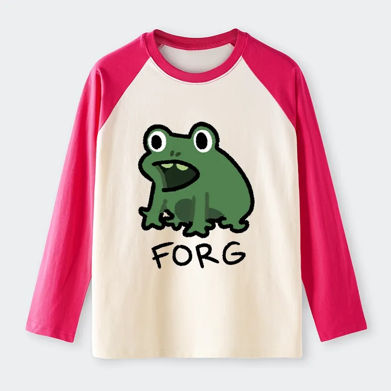 Tokyo-Tiger Funny Forg Japan Raglan Long Sleeve T-shirt