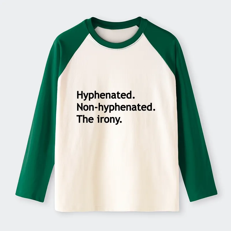 Tokyo-Tiger Hyphenated Funny Raglan Long Sleeve T-shirt
