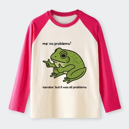 Tokyo-Tiger Stupid Frog Meme Raglan Long Sleeve T-shirt