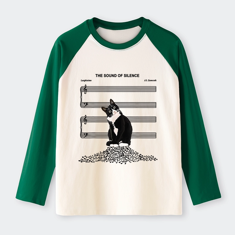Tokyo-Tiger The Sound Of Silence Raglan Long Sleeve T-shirt
