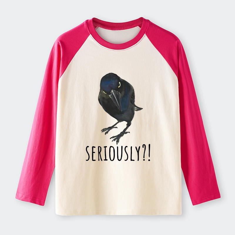 Tokyo-Tiger Raven's Question Raglan Long Sleeve T-shirt