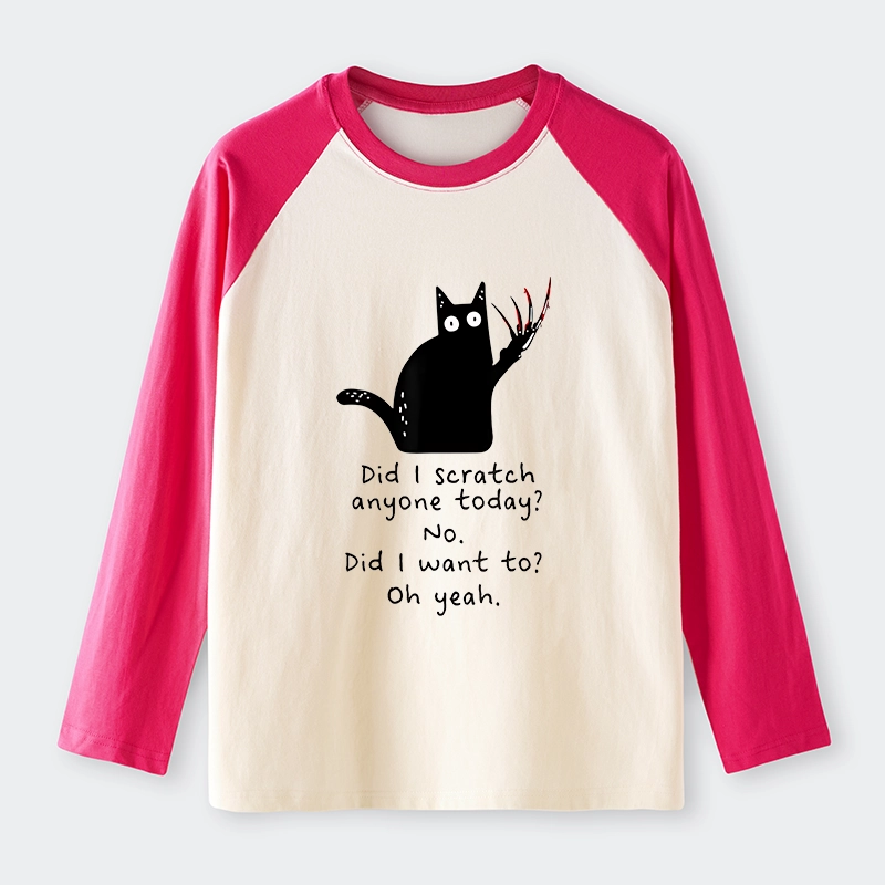 Tokyo-Tiger Cats With Sharp Claws Raglan Long Sleeve T-shirt