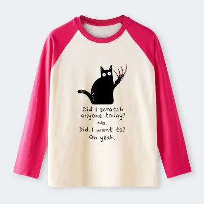 Tokyo-Tiger Cats With Sharp Claws Raglan Long Sleeve T-shirt