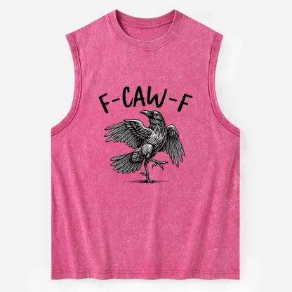 Tokyo-Tiger Crow's Cry Funny Washed Tank