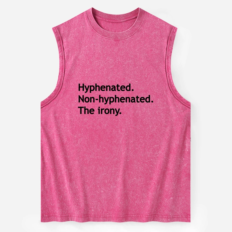 Tokyo-Tiger Hyphenated Funny Washed Tank
