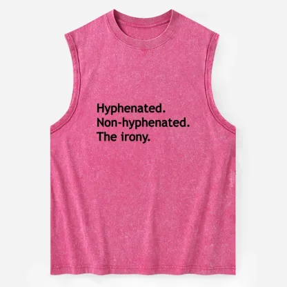 Tokyo-Tiger Hyphenated Funny Washed Tank