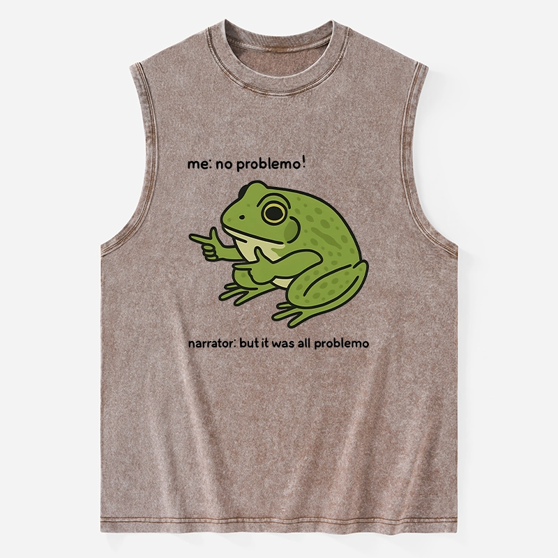 Tokyo-Tiger Stupid Frog Meme Washed Tank