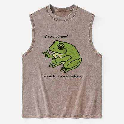 Tokyo-Tiger Stupid Frog Meme Washed Tank
