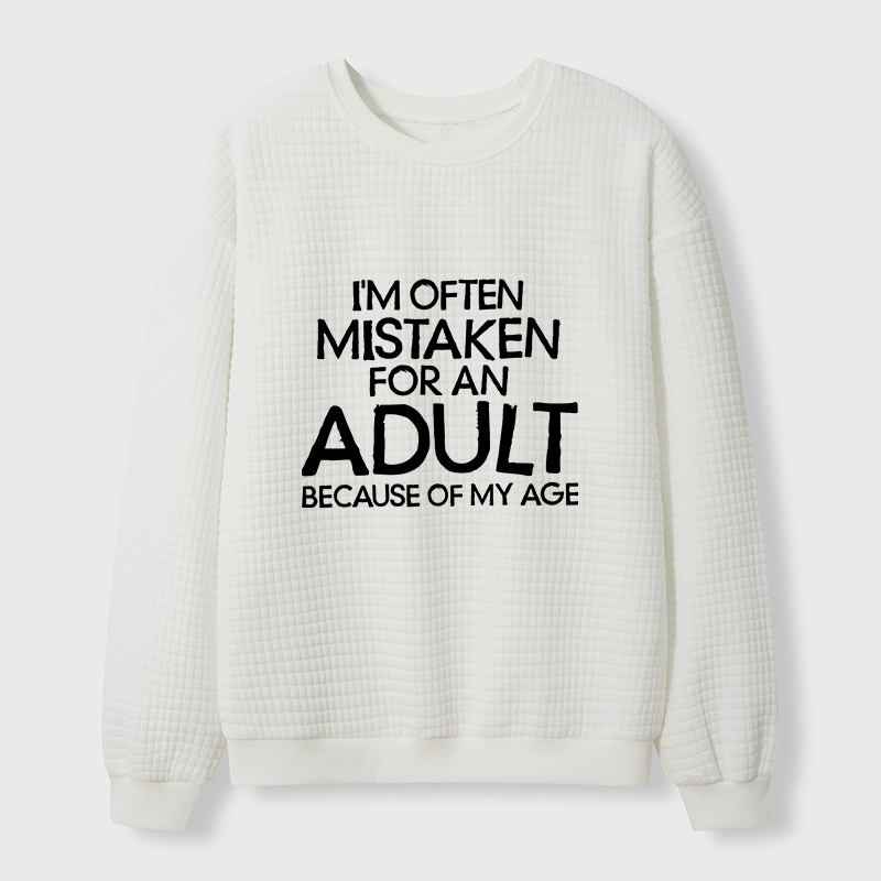 Tokyo-Tiger Old In Age But Young At Heart Waffle Sweatshirt