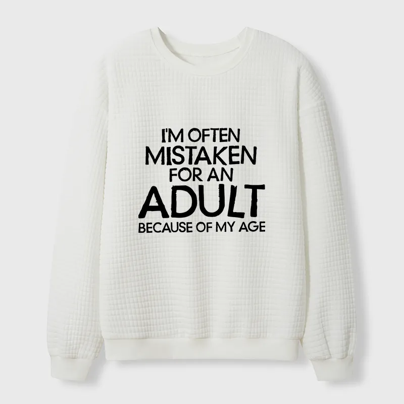 Tokyo-Tiger Old In Age But Young At Heart Waffle Sweatshirt