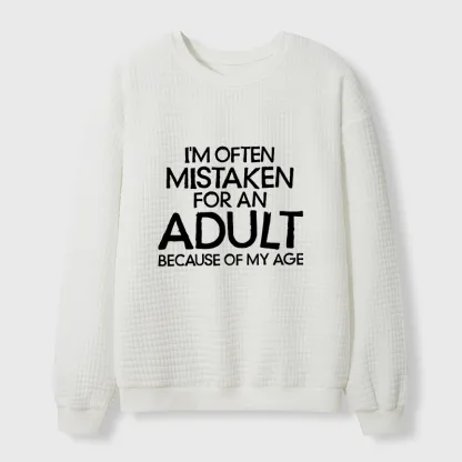 Tokyo-Tiger Old In Age But Young At Heart Waffle Sweatshirt