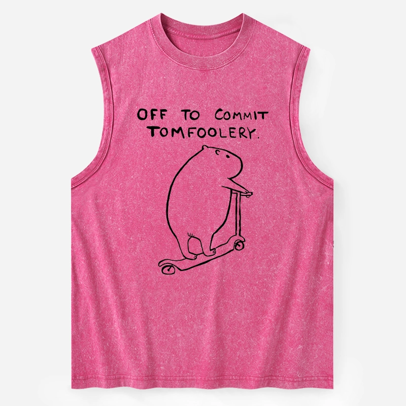 Tokyo-Tiger Capybara Is Ready To Do Something Bad Washed Tank