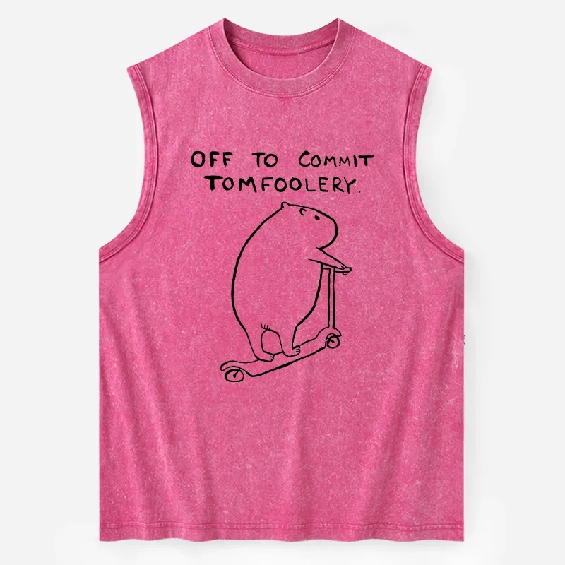 Tokyo-Tiger Capybara Is Ready To Do Something Bad Washed Tank