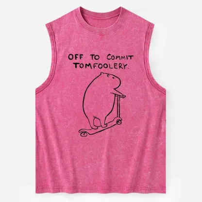 Tokyo-Tiger Capybara Is Ready To Do Something Bad Washed Tank