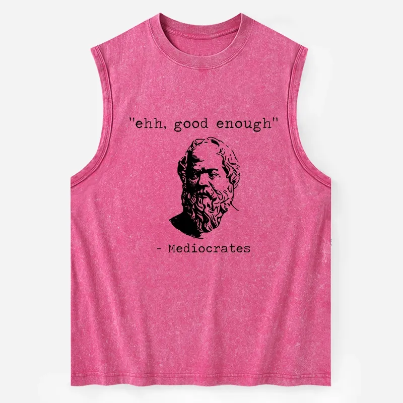 Tokyo-Tiger Mediocrates Meme Washed Tank