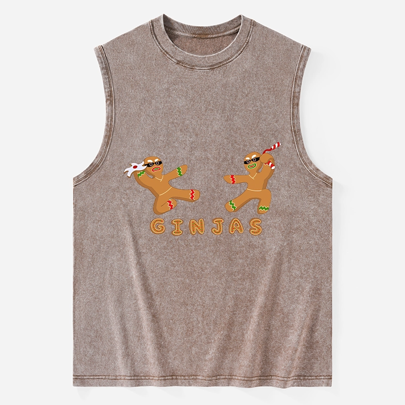Tokyo-Tiger Gingerbread Ninja Washed Tank