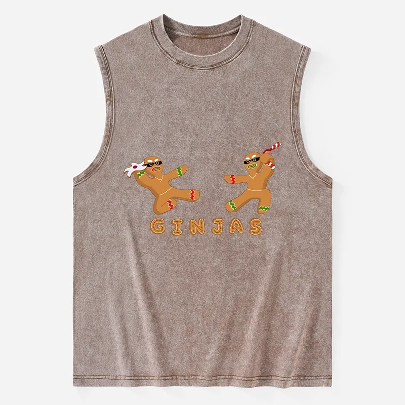 Tokyo-Tiger Gingerbread Ninja Washed Tank