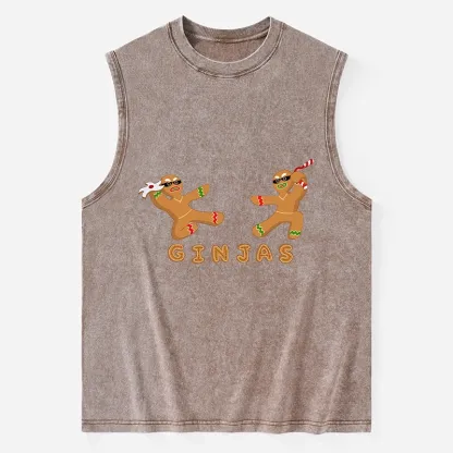 Tokyo-Tiger Gingerbread Ninja Washed Tank