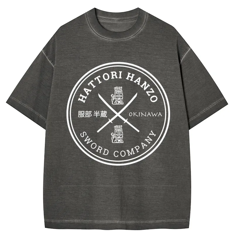 Tokyo-Tiger Hattori Hanzo Sword Company Gradient Washed T-Shirt