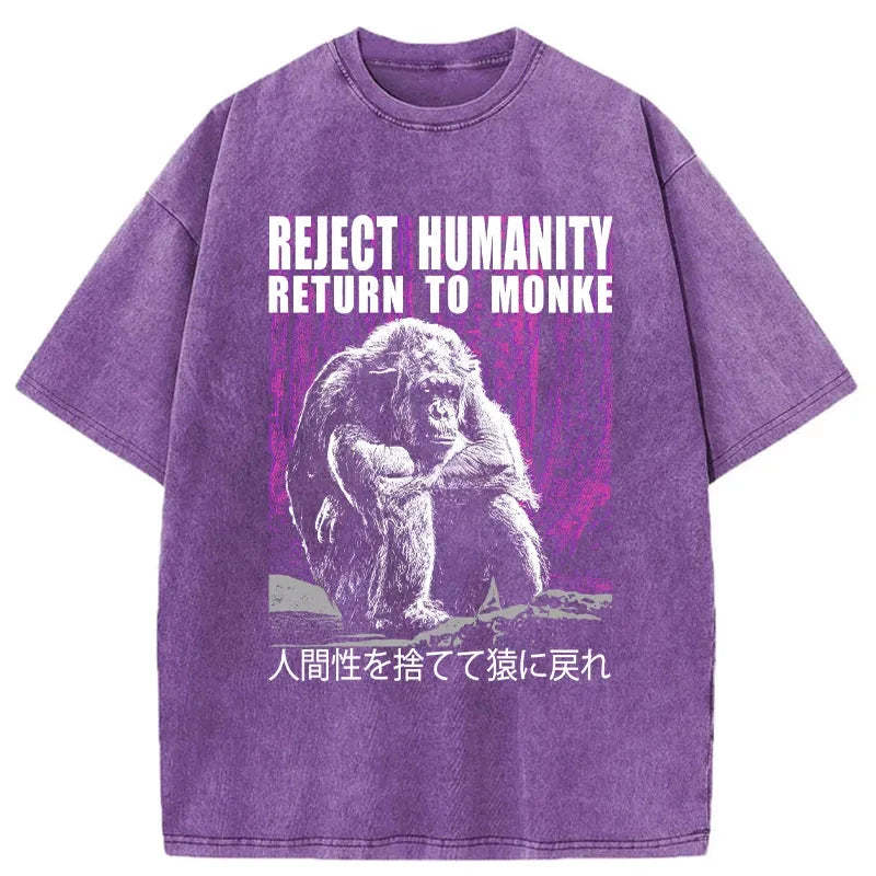 Tokyo-Tiger Reject Humanity Return To Monkey Washed T-Shirt Sale