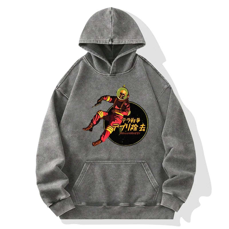 Tokyo-Tiger Skeleton Astronaut Washed Hoodie Sale