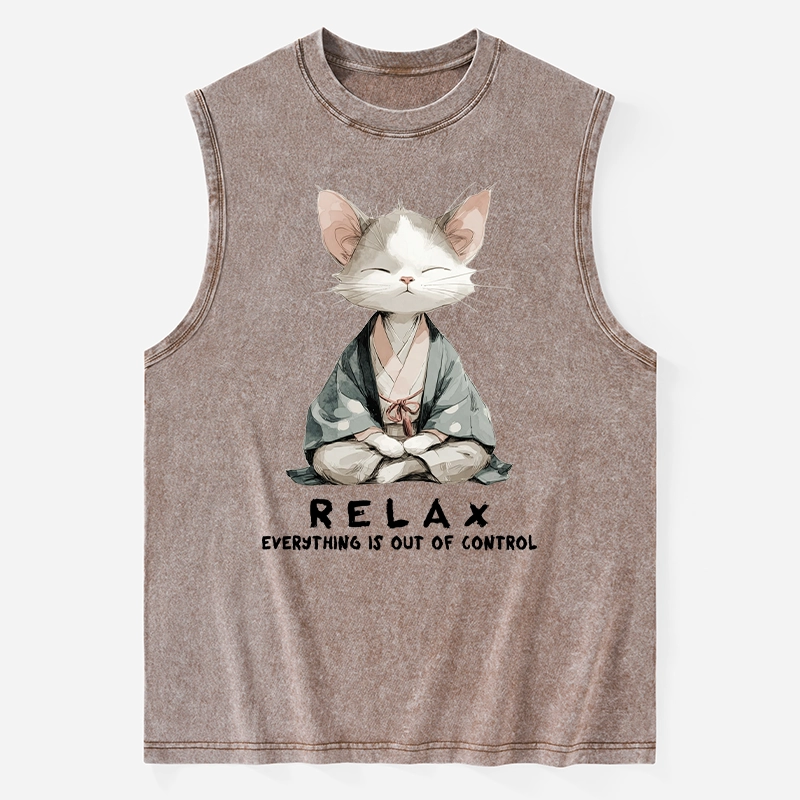 Tokyo-Tiger Zen Cat Relaxation，Everything's Out Of Control Washed Tank