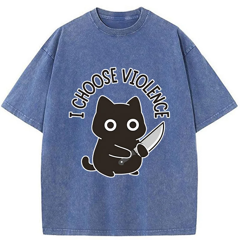 Tokyo-Tiger Threat Of The Black Cat Washed T-Shirt
