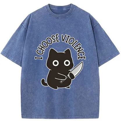 Tokyo-Tiger Threat Of The Black Cat Washed T-Shirt