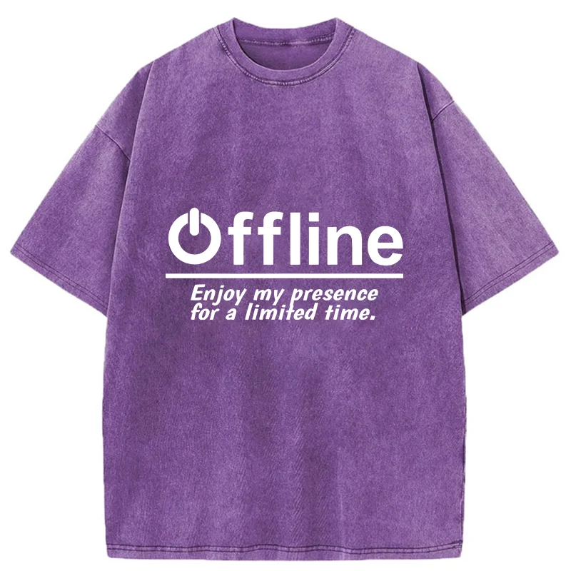 Tokyo-Tiger Offline Gamer Washed T-Shirt