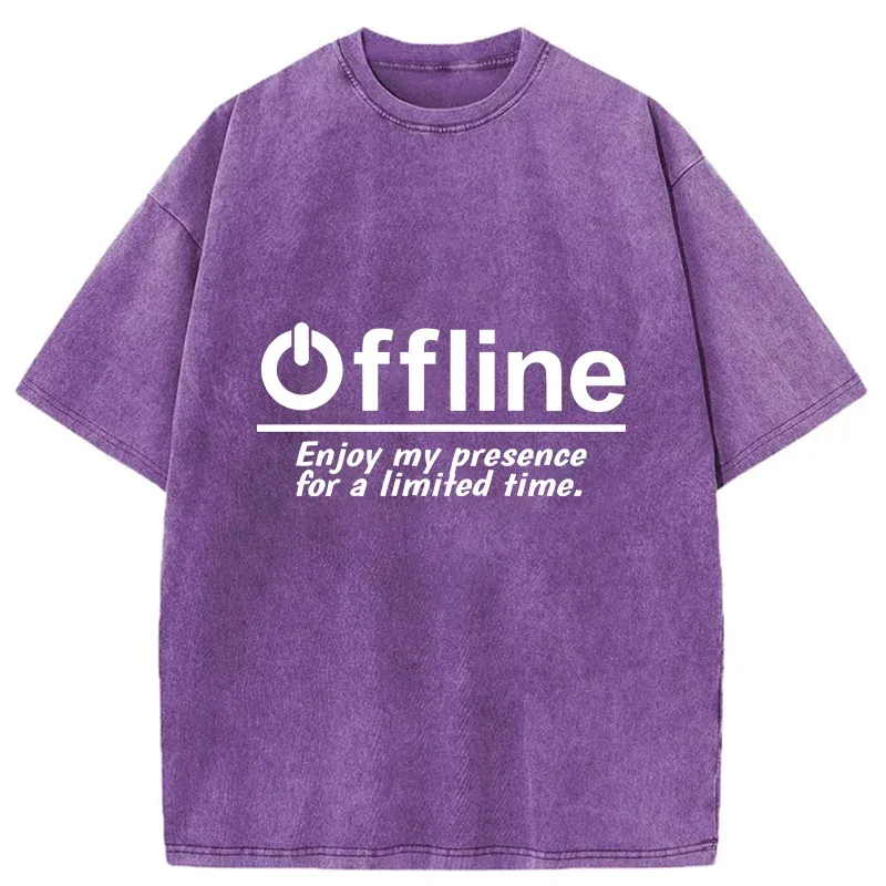 Tokyo-Tiger Offline Gamer Washed T-Shirt