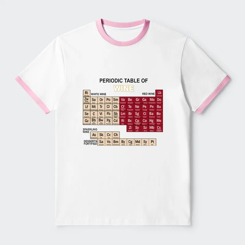 Tokyo-Tiger Table of Elements of Wine Trim T-Shirt