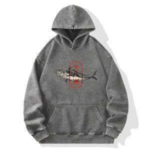 Image of Tokyo-Tiger Oyashima Sushi Logo Washed Hoodie