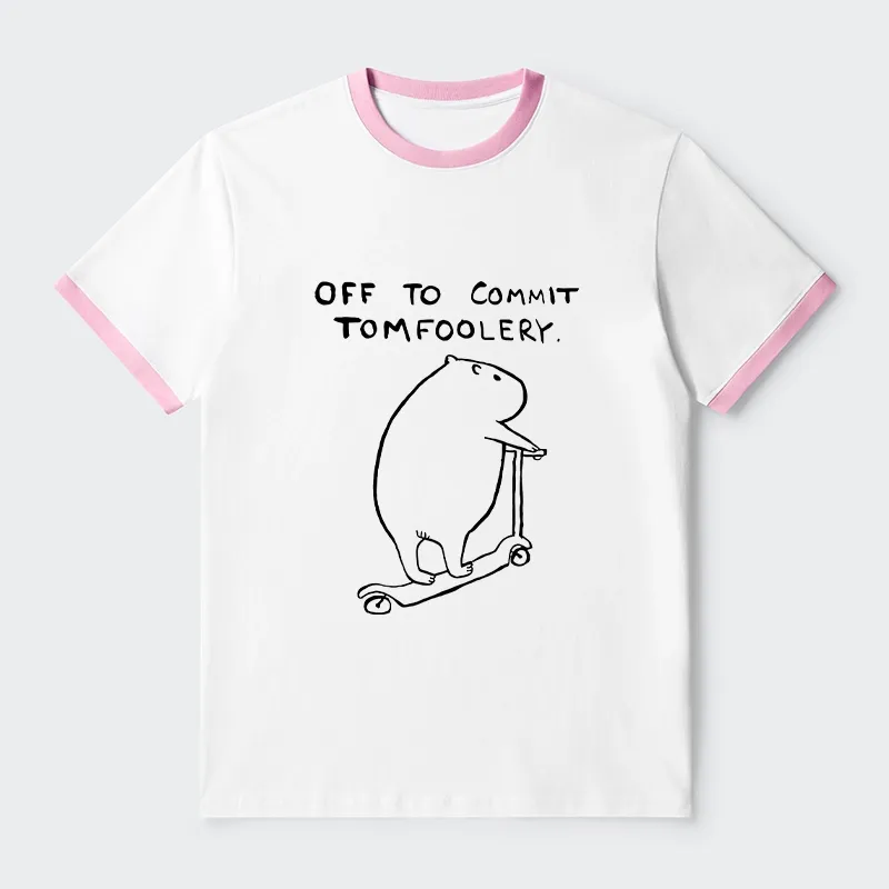 Tokyo-Tiger Capybara Is Ready To Do Something Bad Trim T-Shirt