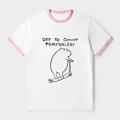 Tokyo-Tiger Capybara Is Ready To Do Something Bad Trim T-Shirt