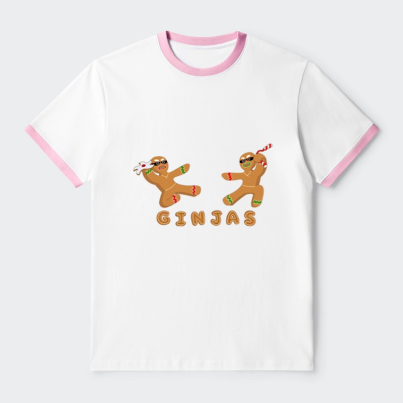 Tokyo-Tiger Gingerbread Ninja Trim T-Shirt