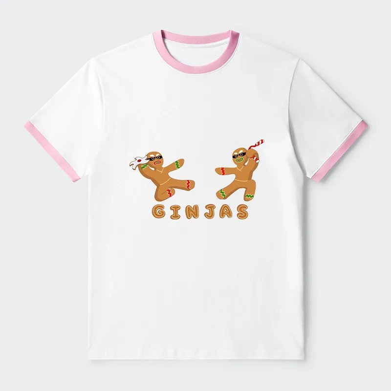 Tokyo-Tiger Gingerbread Ninja Trim T-Shirt